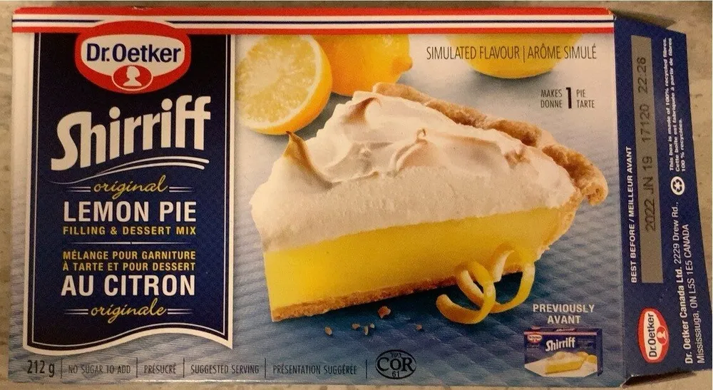 Lemon pie filling and dessert mix