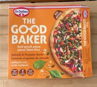 The Good Baker feel-good pizza Spinach & Pumpkin Seeds multigrain crust