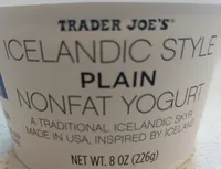 Icelandic style plain non fat yogurt