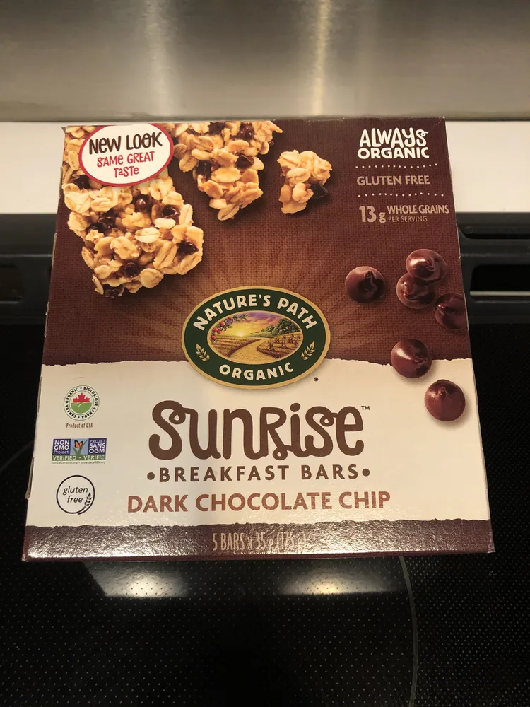 Sunrise - Barres Déjeuner - Brisures de chocolat noir
