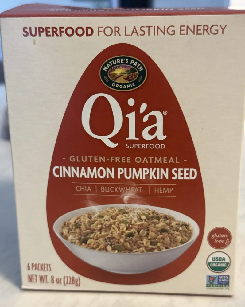 Qi'a Gluten-Free Oatmeal – Cinnamon Pumpkin Seed