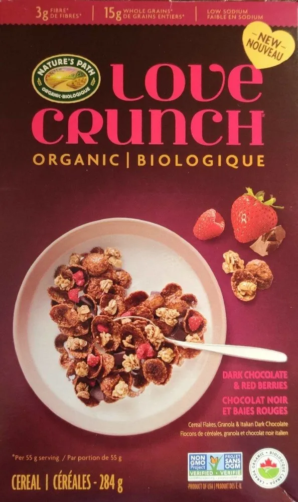 Love Crunch Dark Chocolate & Red Berries Organic Cereal