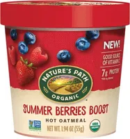 Organic Summer Berries Boost Hot Cereal