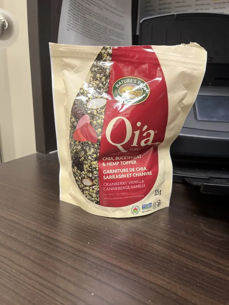 Qi'a Superfood Chia, Buckwheat & Hemp Topper - Cranberry Vanilla