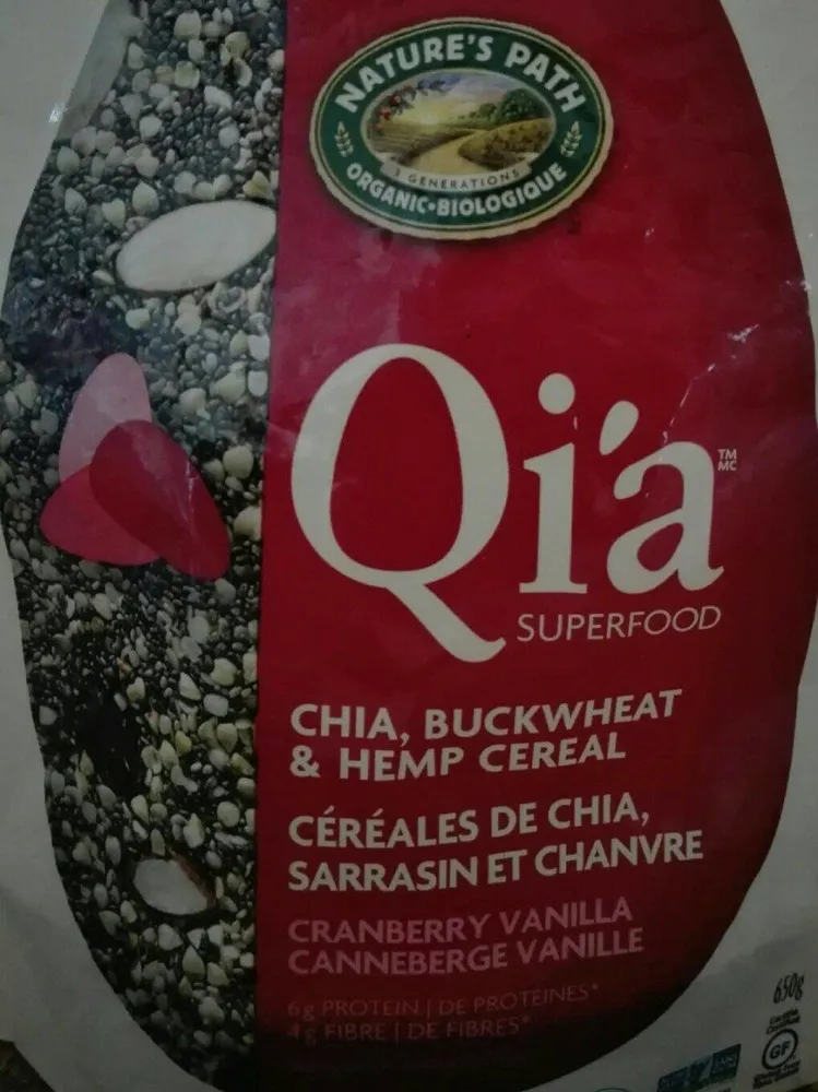 Qi'a Superfood Chia, Buckwheat & Hemp Topper - Cranberry Vanilla