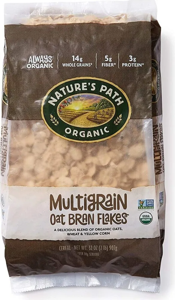 Multigrain oat bran flakes cereal