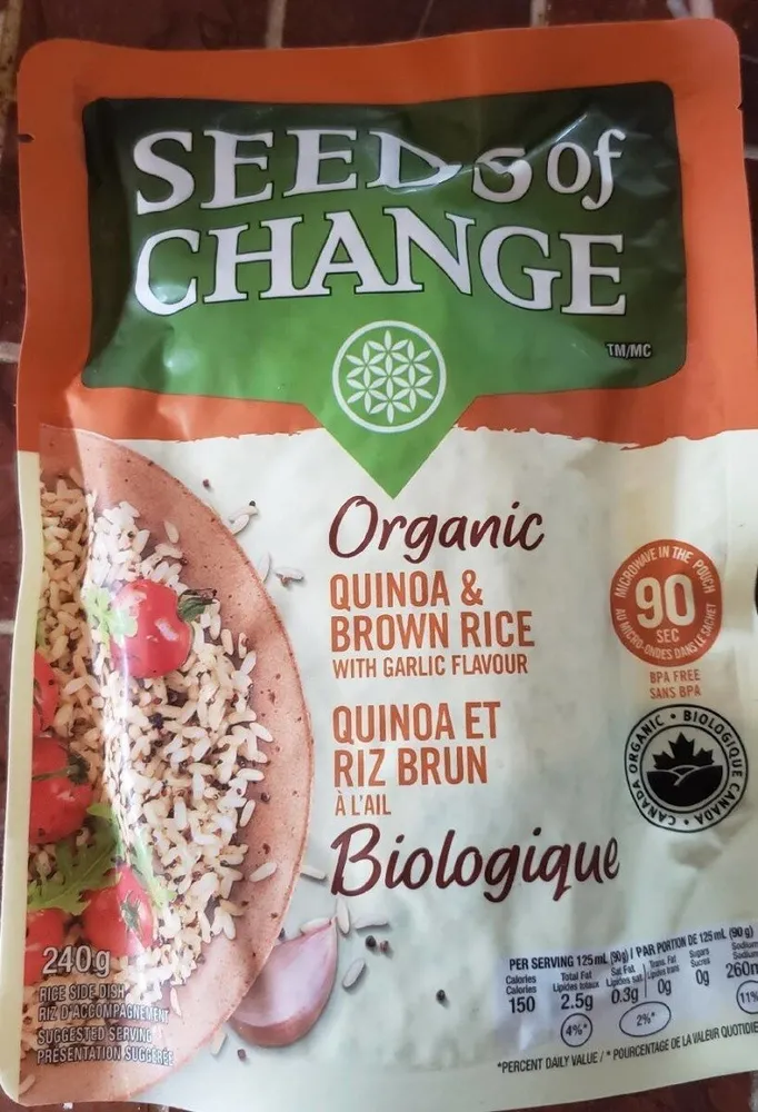 Organic Quinoa & Brown Rice with Garlic Flavour