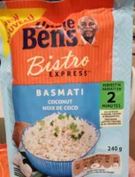 Bistro Express basmati rice, coconut flavour