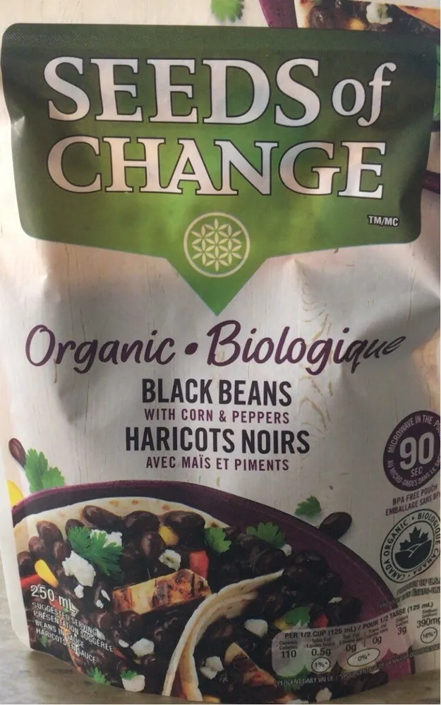 Black beans with corn & peppers