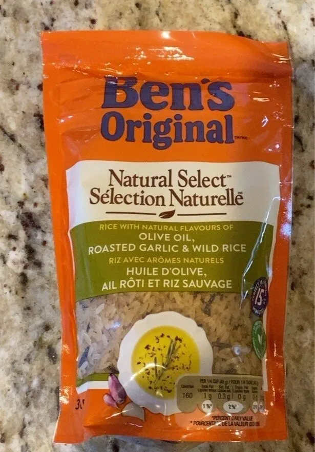 Natural Select: Olive Oil roasted garlic and wild rice