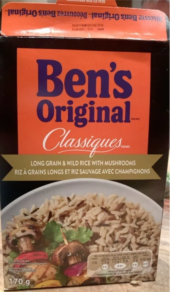 Riz a grains longs et riz sauvage aux champignons