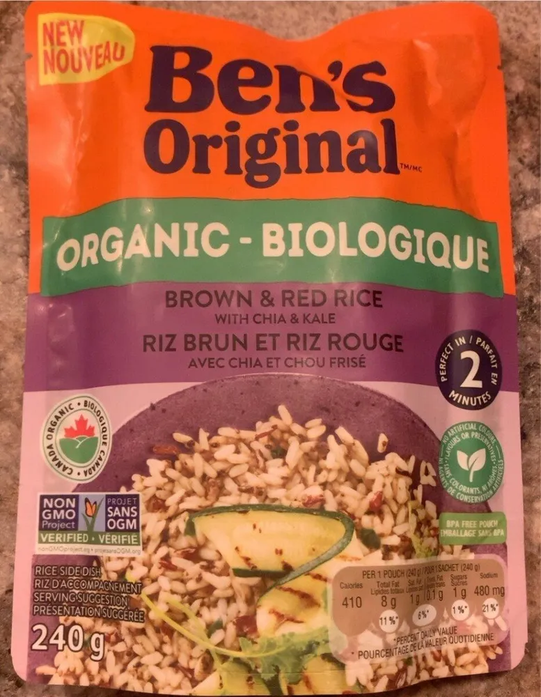 Organic Brown & Red Rice with Chia & Kale