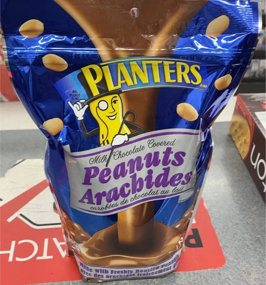 Milk chocolate covered peanuts