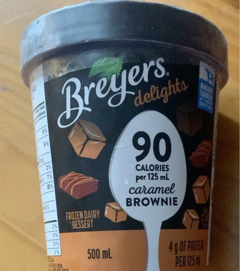 Creme glacee caramel brownie
