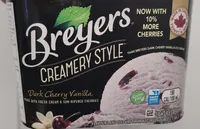 Breyers creamery style dark cherry vanilla ice cream