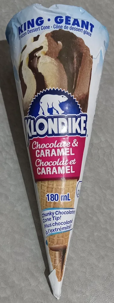 Chocolate & Caramel Frozen Dessert Cone