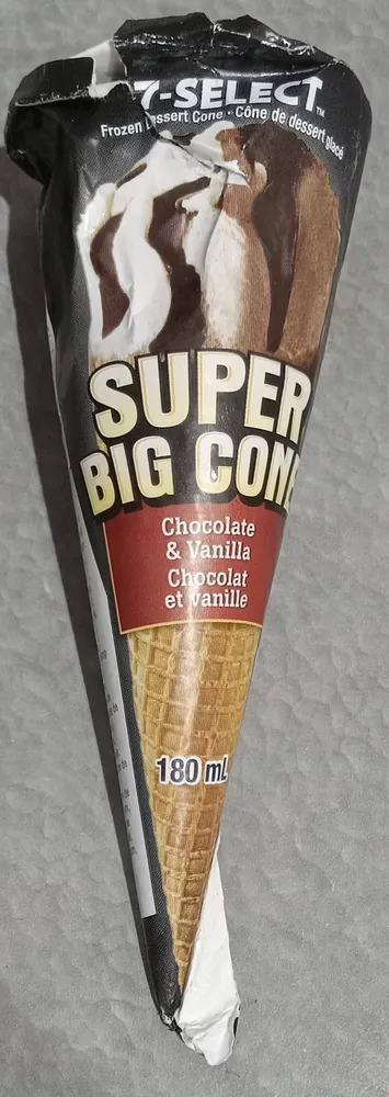 Chocolate & Vanilla Frozen Dessert Cone