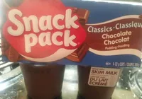 Snack pack chocolate pudding skim milk