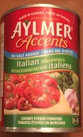 Tomates étuvées en morceaux assaisonnements italiens