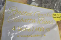 Roasted Garlic ciabatta buns