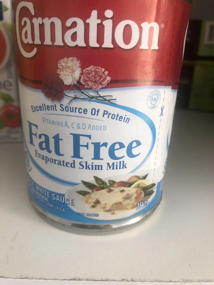 Lait écrémé évaporé