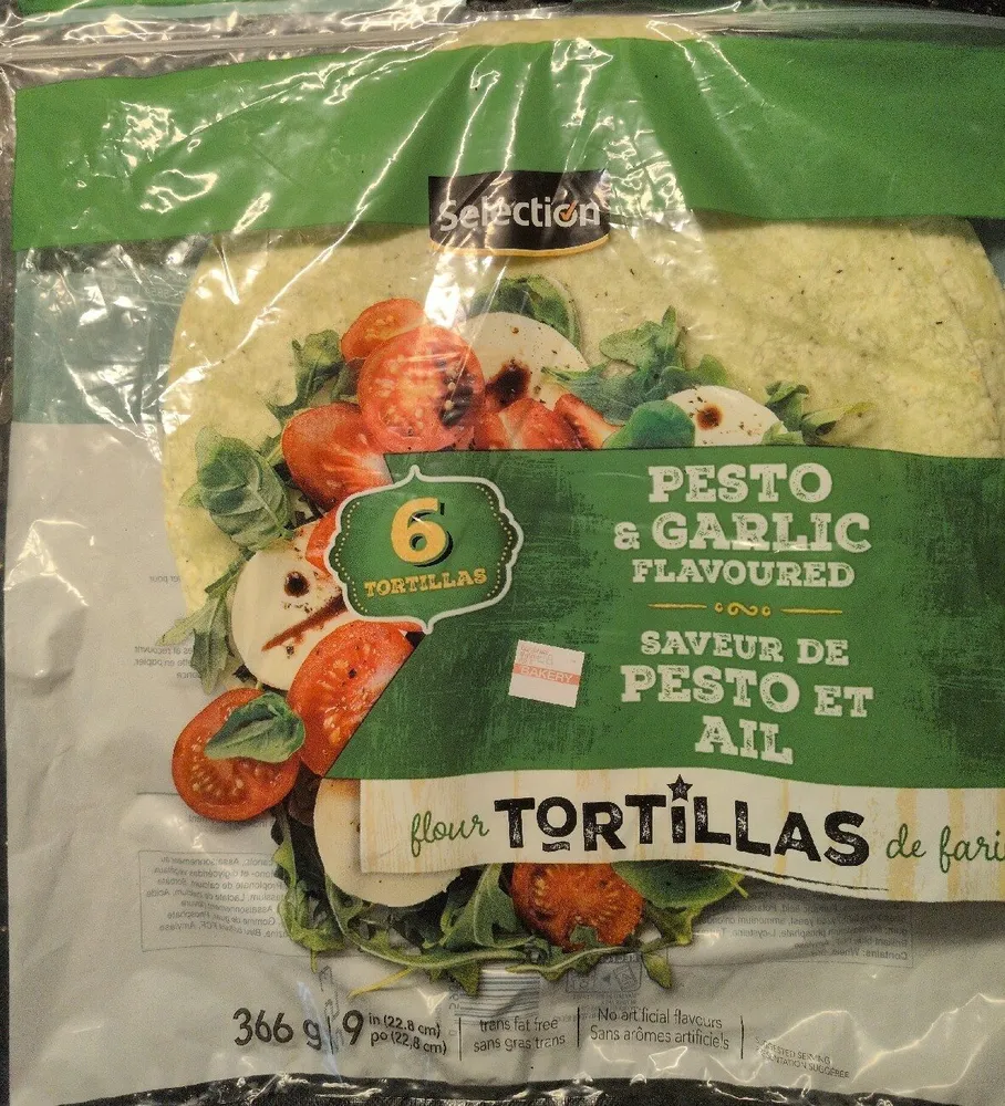Tortilla Pesto Garlic