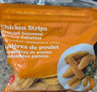 Chicken Strips, Breaded Seasoned Chicken Cutlettes