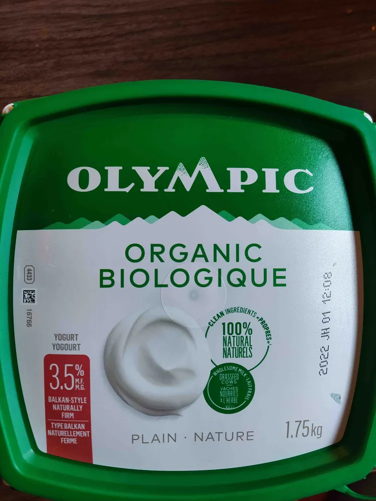 3.5% Organic Plain Yogurt