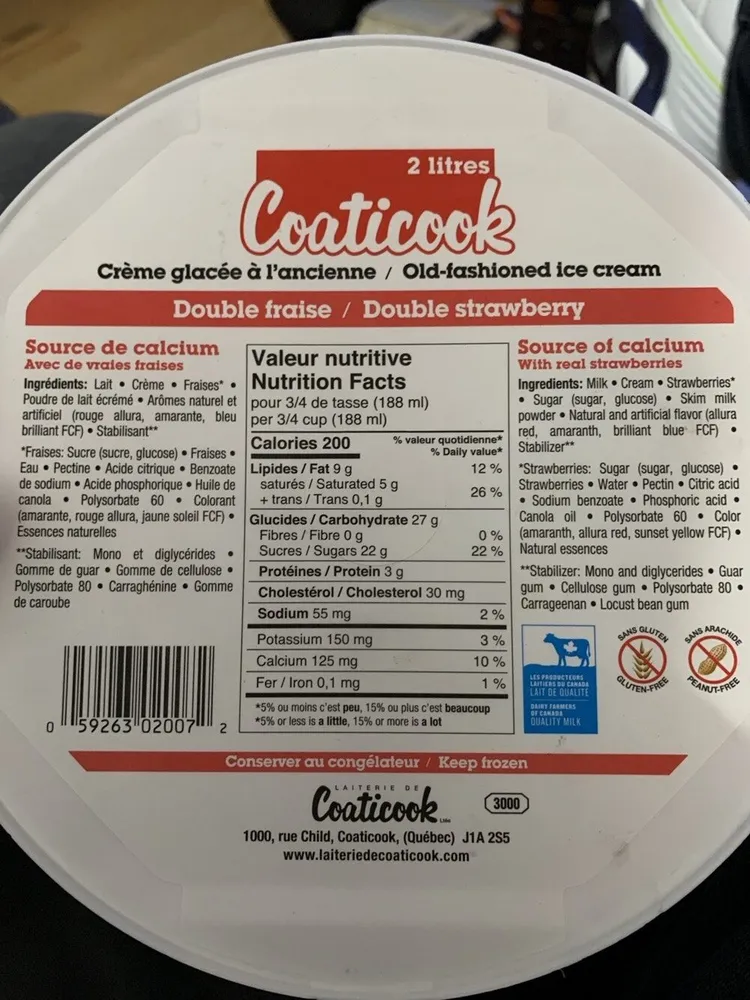 Coaticook Ice Cream : Strawberry