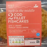 Melt in the middle 2 cod fillet fishcakes