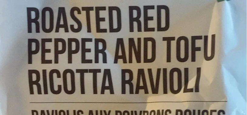 roasted red pepper and tofu ricotta ravioli