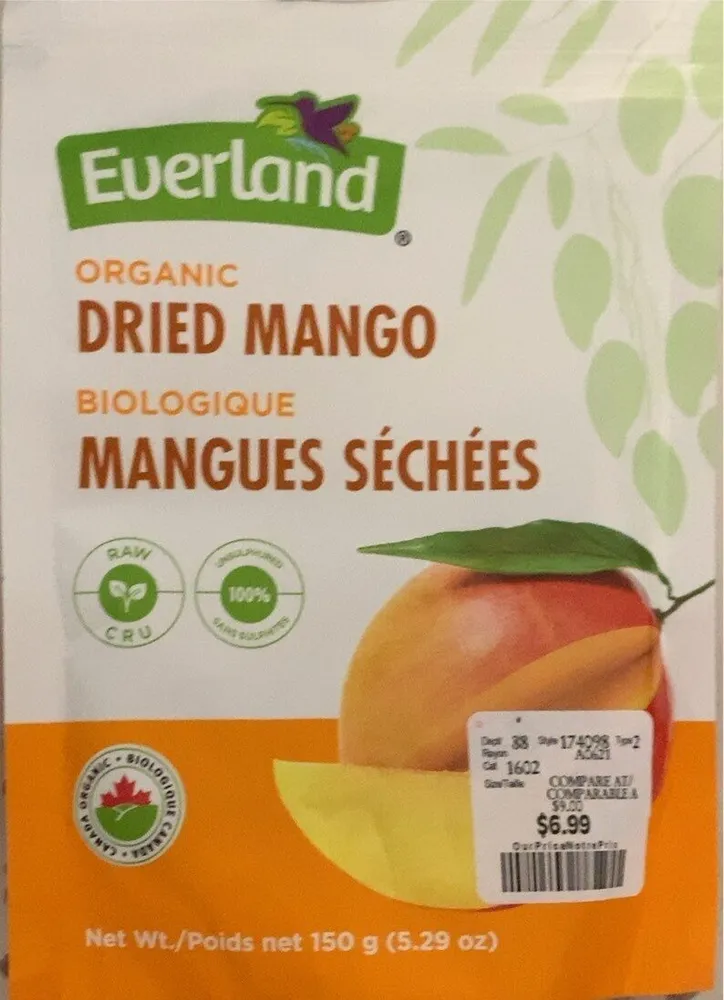 Organic dried mango