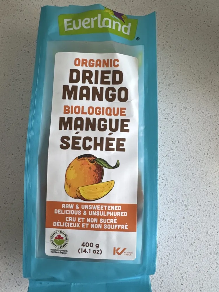 Organic Dried Mango Raw & Unsweetened