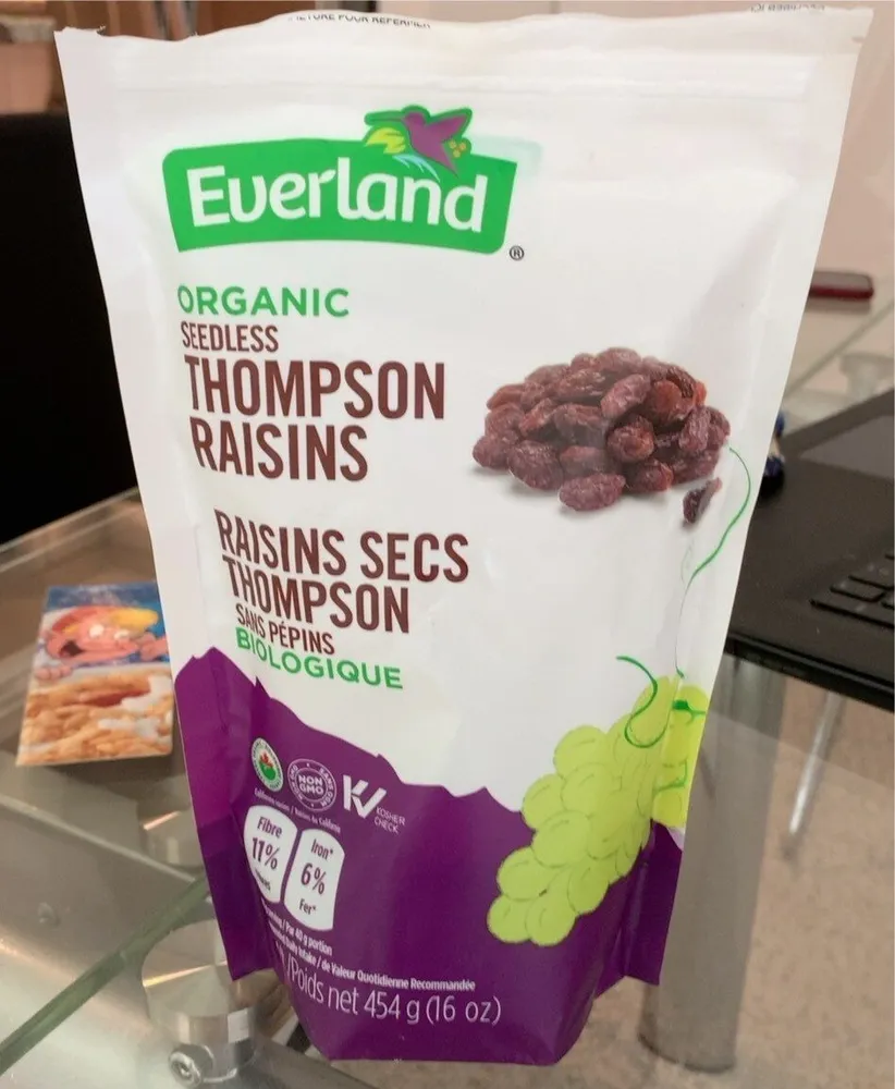 Organic Seedless Thompson Raisins