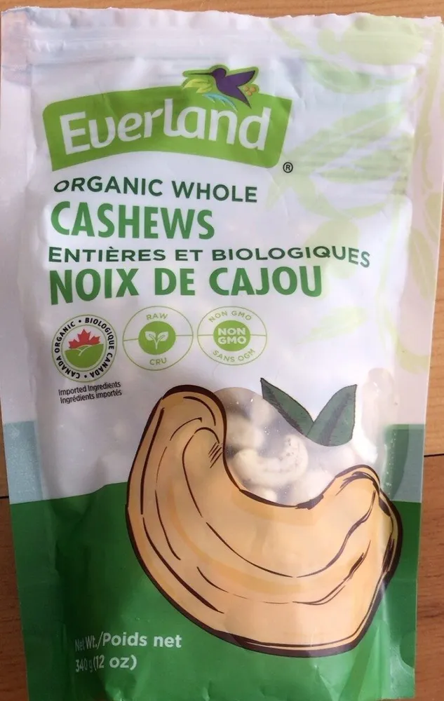 Organic whole cashews