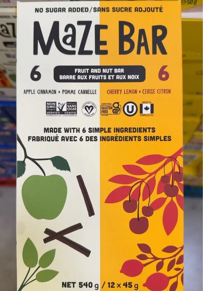 Barre aux fruits et aux noix