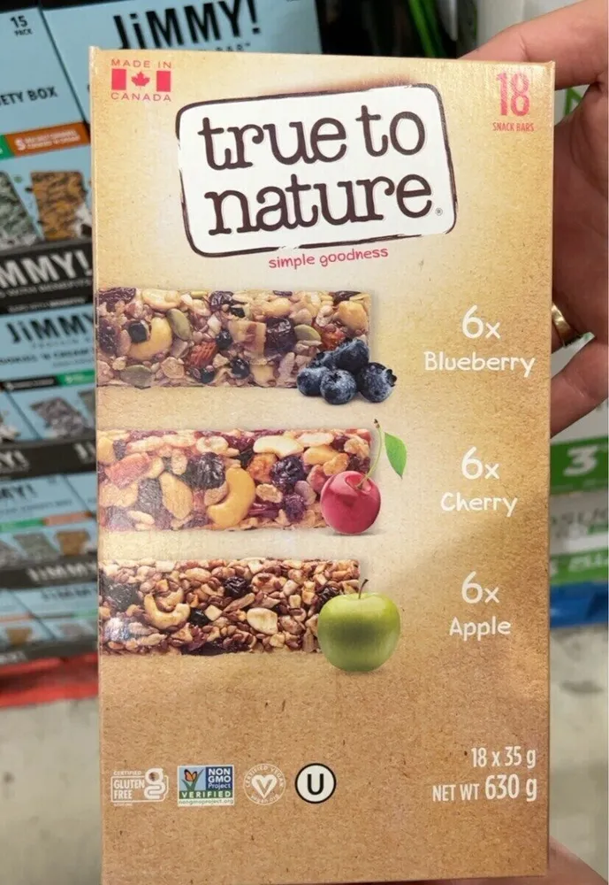18 Snack Bars - Blueberry, Cherry, Apple