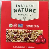 Cranberry Organic Snack Bars