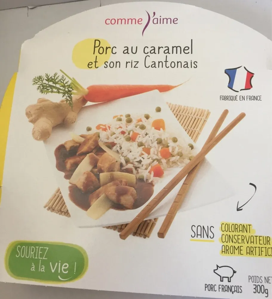 Porc au caramel et riz cantonais