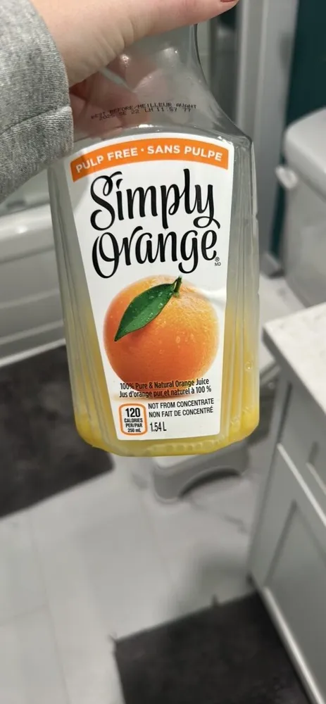 Jus d'orange pur et naturel à 100%