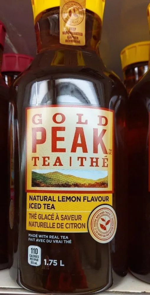 Natural lemon flavored iced tea