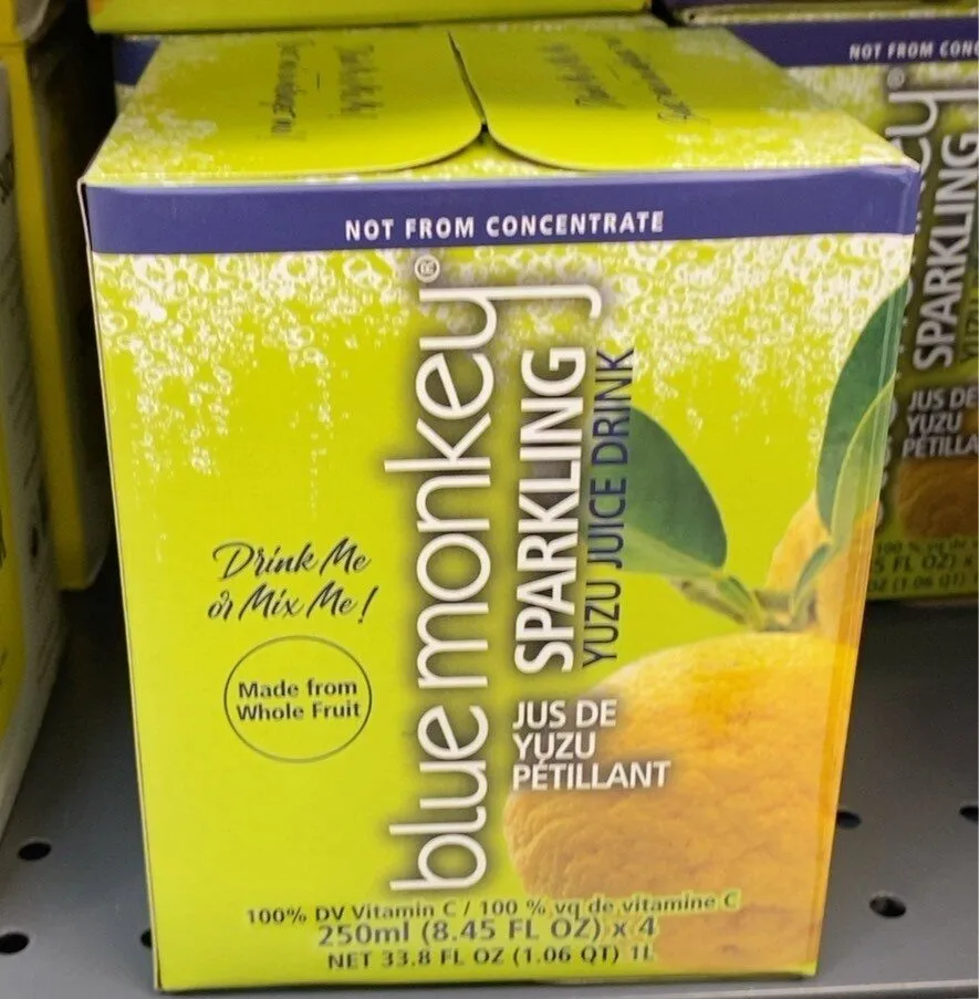 sparkling yuzu juice drink