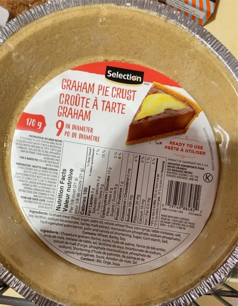 Croute à tarte graham