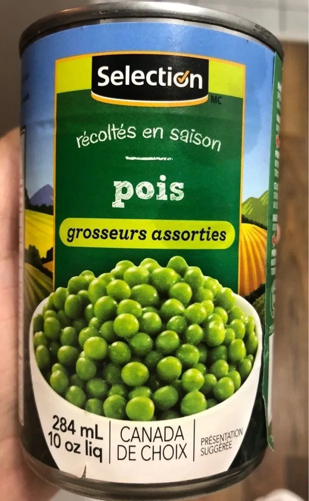 Pois grosseurs assorties