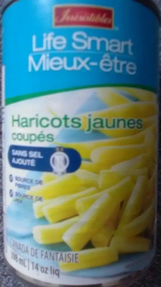Haricots jaune coupes sans sel