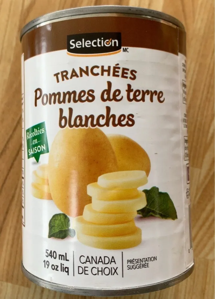 Pommes de terre blanches blanches