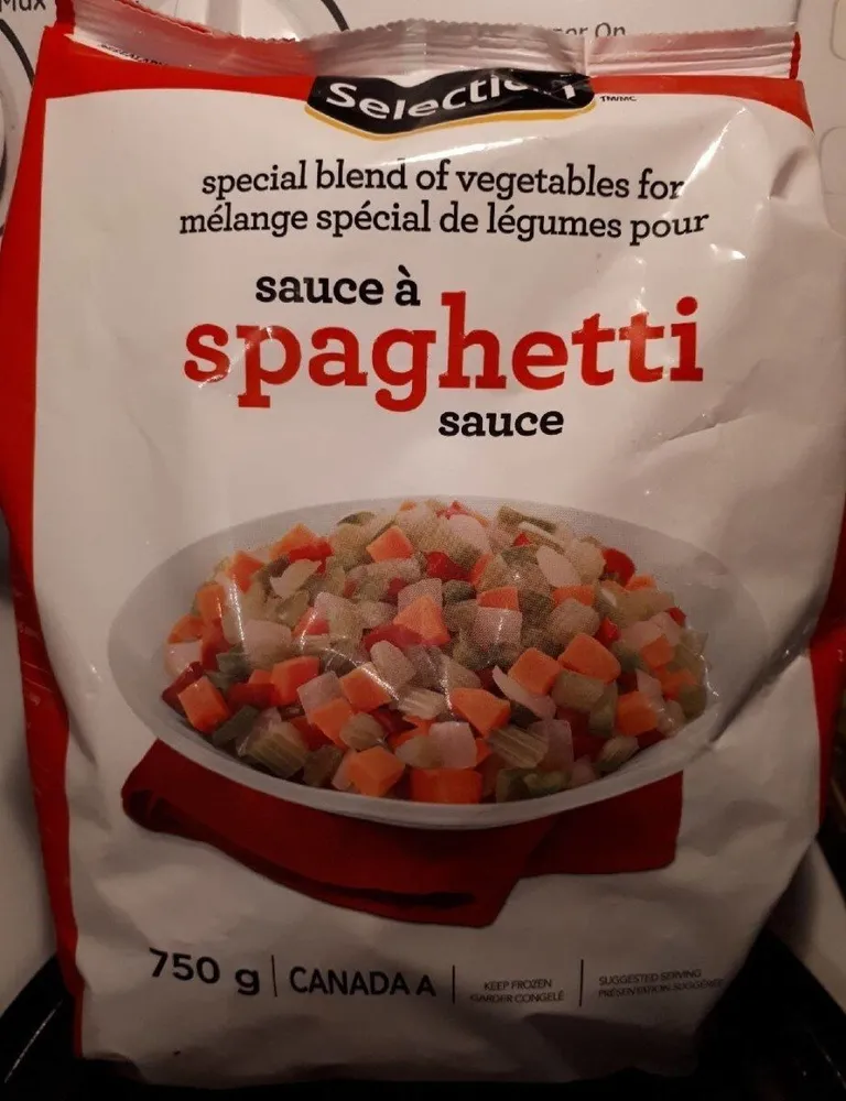 Mélange spécial de légumes pour sauce à spaghetti