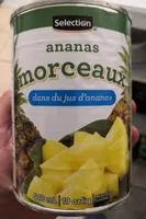 Ananas morceaux dans jus d'ananas