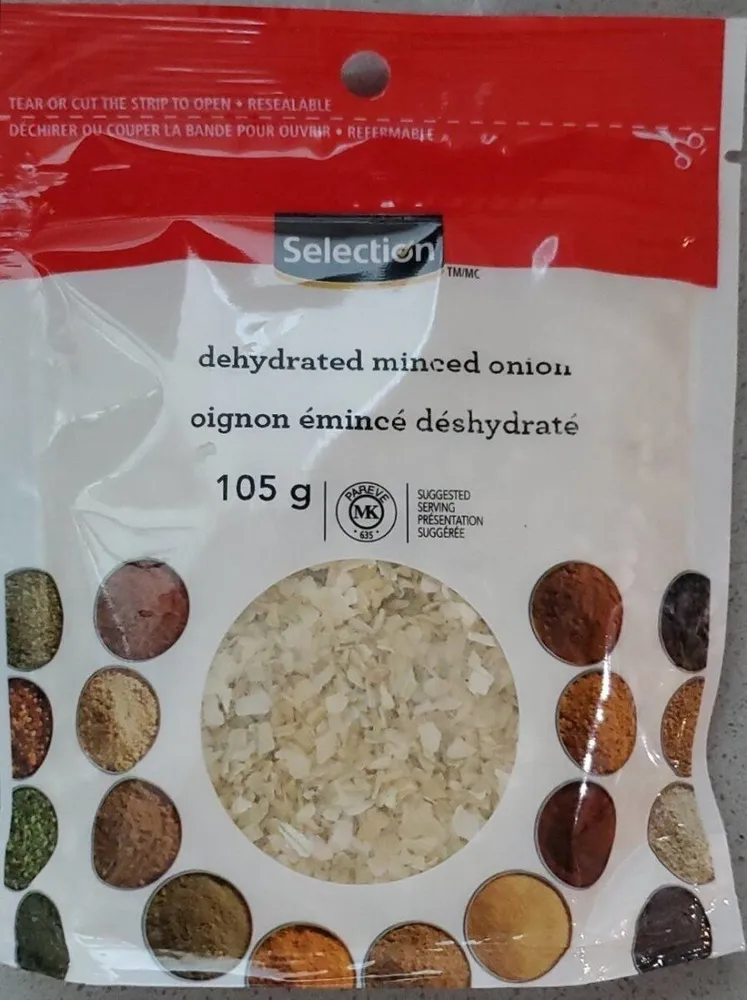 Dehydrated minced onion