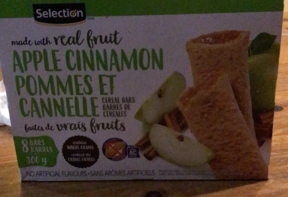 Barres de cereales pommes et cannelle